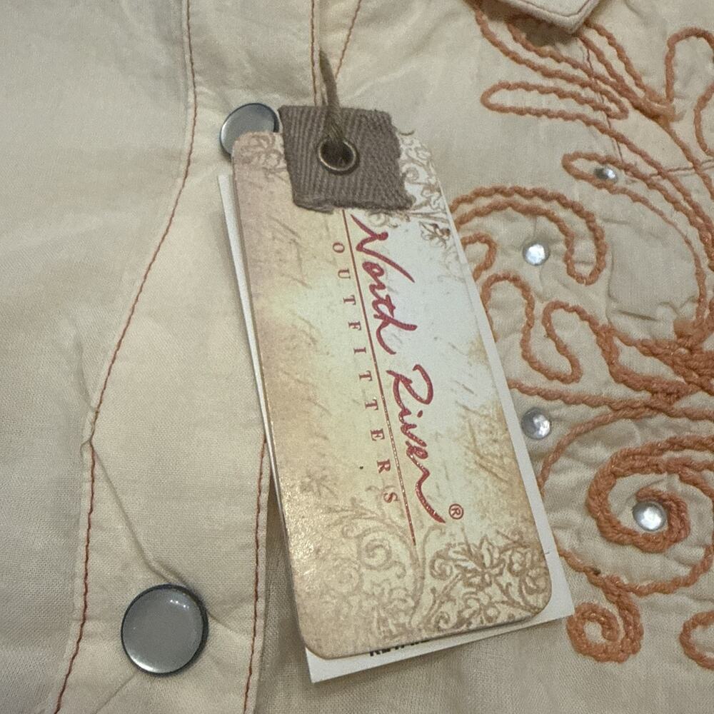 North River Outfitters Women's Western Pattern Pearl Snap LS Shirt Size Large - Picture 5 of 9